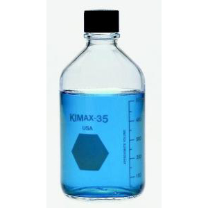 KIMAX® Media/Storage Bottles with PTFE-Faced White Rubber-Lined Closure
