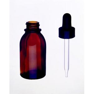 Kimble® Amber Glass Dropping Bottles with Plastic Dropper