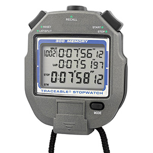 Traceable® 300-Memory Stopwatch. Water Resistant