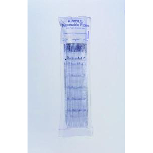 KIMAX® Disposable Glass Wide Tip Bacteriological Pipets, Plugged/Sterile Multi-Packed