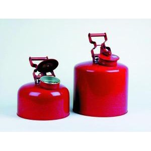 Red Galvanized Steel Waste Disposal Safety Cans. Eagle