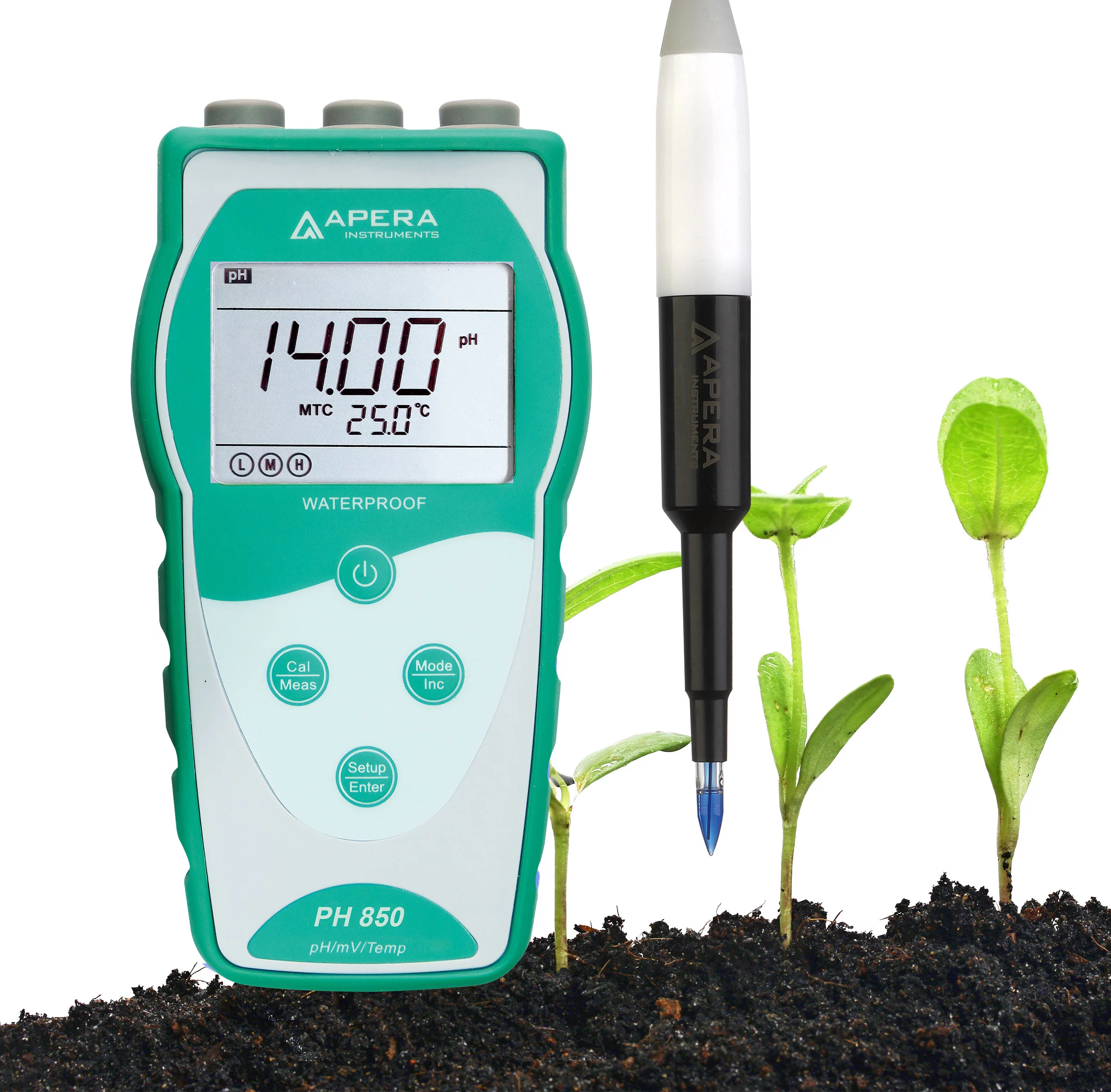 Portable pH Meter for Soil with Electrode