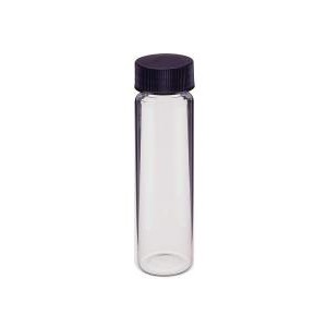 KIMBLE® Glass Sample Vials with Black Phenolic Polyseal® Cone Closure Attached