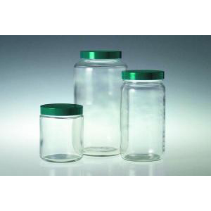 Safety Coated Clear Glass Standard Wide Mouth Bottles With Caps