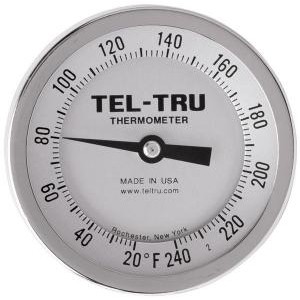 Dial Thermometers, 5" Face with 4" Stem