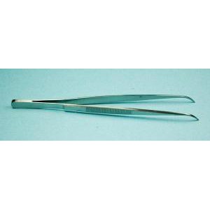 Curved Forceps w/Medium Fine Tips. Stainless Steel