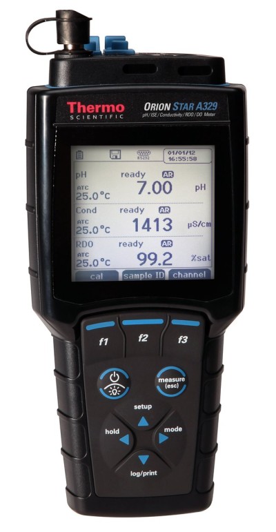 Orion 3-Star A329 pH/ISE/Conductivity/Dissolved Oxygen Portable Multiparameter Meter