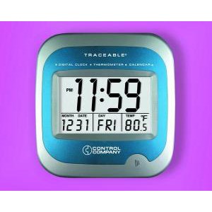 Traceable® Calendar Thermometer Clock