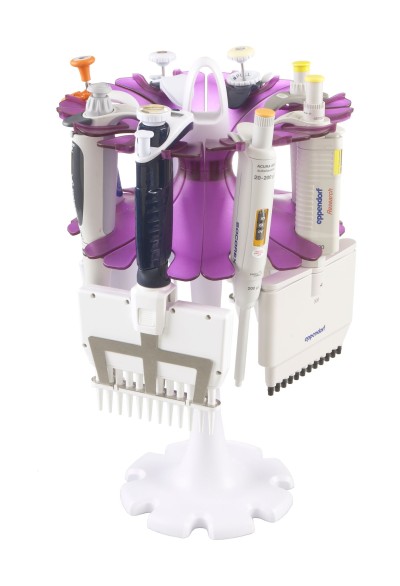 Universal Carousel Pipette Stand, Purple/Clear