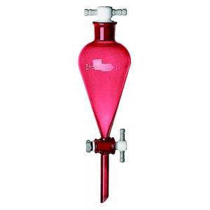 RAY-SORB® Squibb Separatory Funnels w/PTFE Stopper & Stopcock