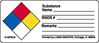 NFPA® Write-On Substance Name Label