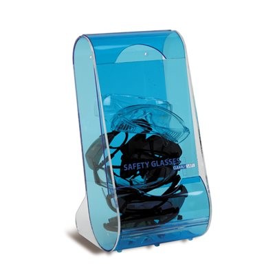 Clearly Safe® Acrylic Eyeglass Dispenser Counter or Wall Mount, Blue