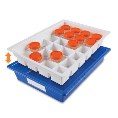DropletTM Sample Storage Tray, Polystyrene, Blue/White