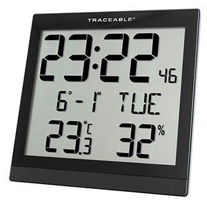 Traceable® Digital Radio Atomic Wall Clock