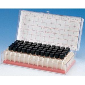 Sample Vials in Lab File with Open Top Caps and Septa