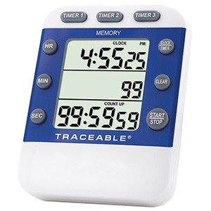 Traceable® 3-Channel 100 Hour Alarm Jumbo Timer