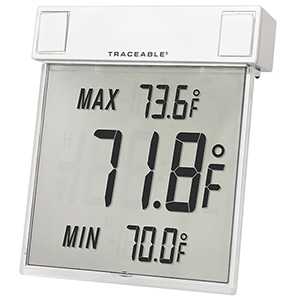 Big-Digit See-Thru Traceable® Thermometer ®F/®C
