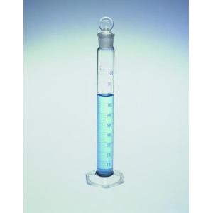 KIMAX® Class B "To Contain" Mixing Cylinders w/Single Metric Blue Scale