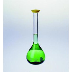 KIMAX® Class A Serialized and Certified Volumetric Flasks with Snap Cap