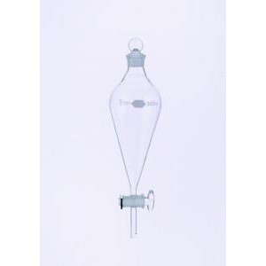KIMAX® Squibb Pear-Shaped Separatory Funnels with Glass Stopcock