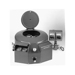 120 Volt ELECTRICALLY HEATED centrifuge with pre-heater section, and a 15 minute timer.