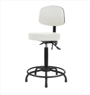 Vinyl Stool with Back