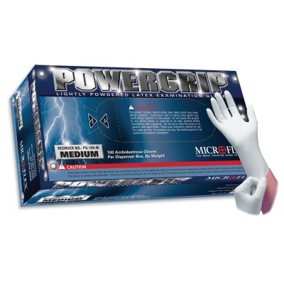 PowerGrip Lightly-Powdered Latex Gloves