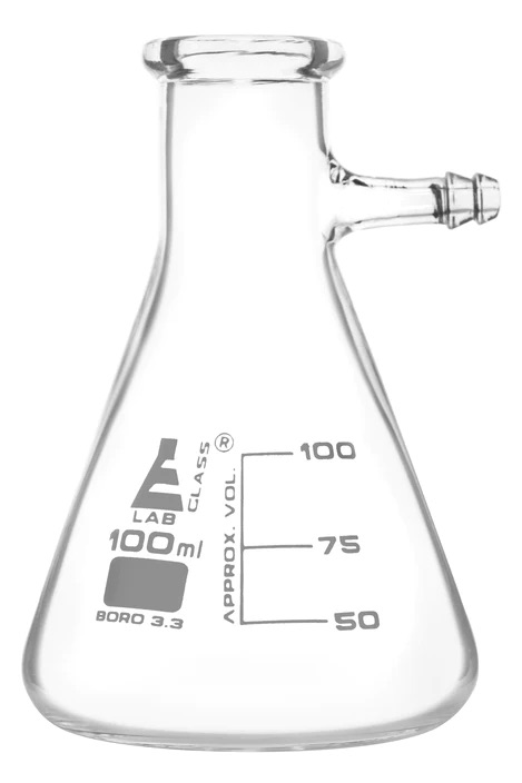 Glass Filtering Flask, Side Arm, Conical