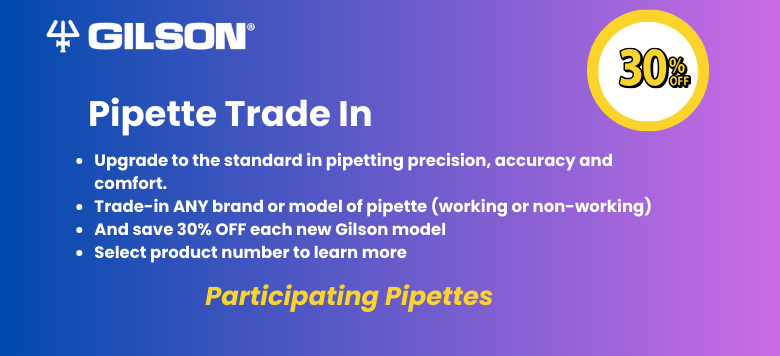 Gilson Pipette Promo